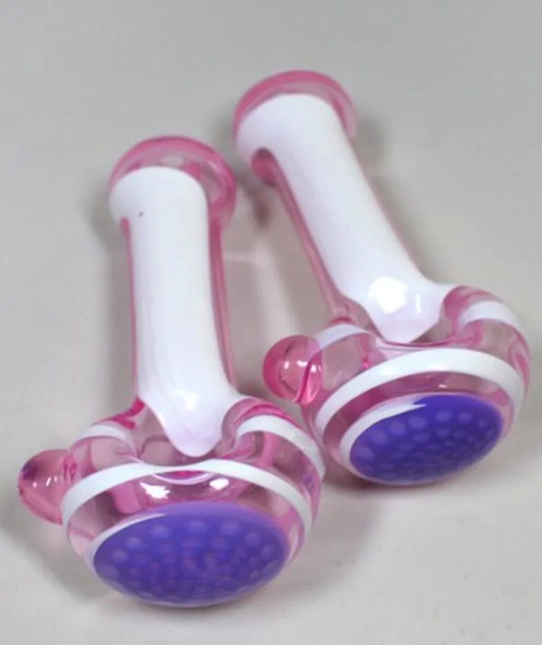 Deja Vu - 4.75" Pink Pipe with White Striped (24)