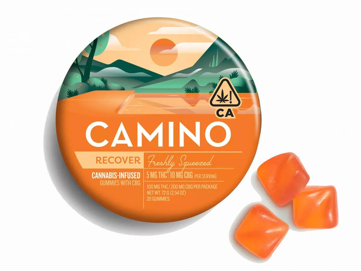 Camino - 'Recover' Freshly Squeezed - 100mg THC/200mg CBG Gummies - 20pk