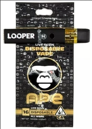 LEMON CHERRY GELATO — 1g APE Live Resin Disposable Vape (all in one)