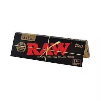 Raw Classic Black 1¼" Rolling Papers Each