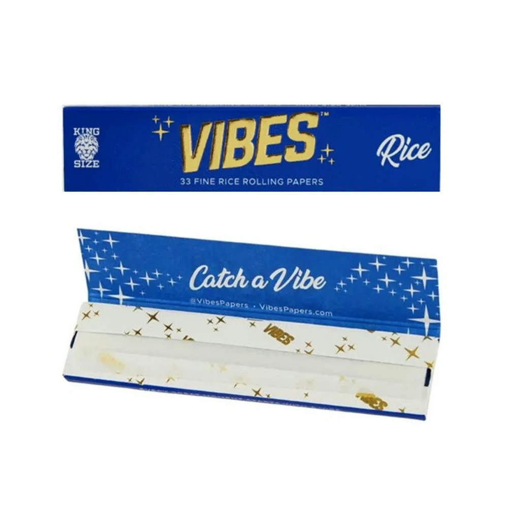 Vibes Blue King Size Slim Rolling Papers