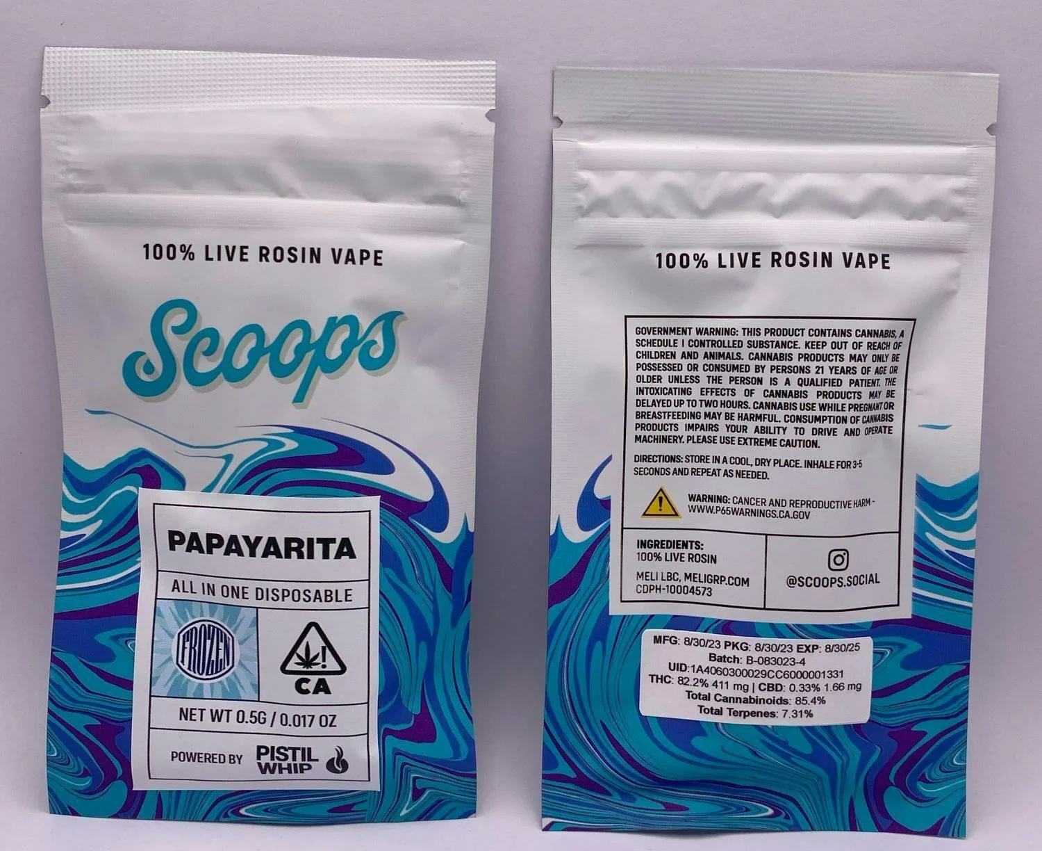 Scoops- Papayarita .5g Live Rosin