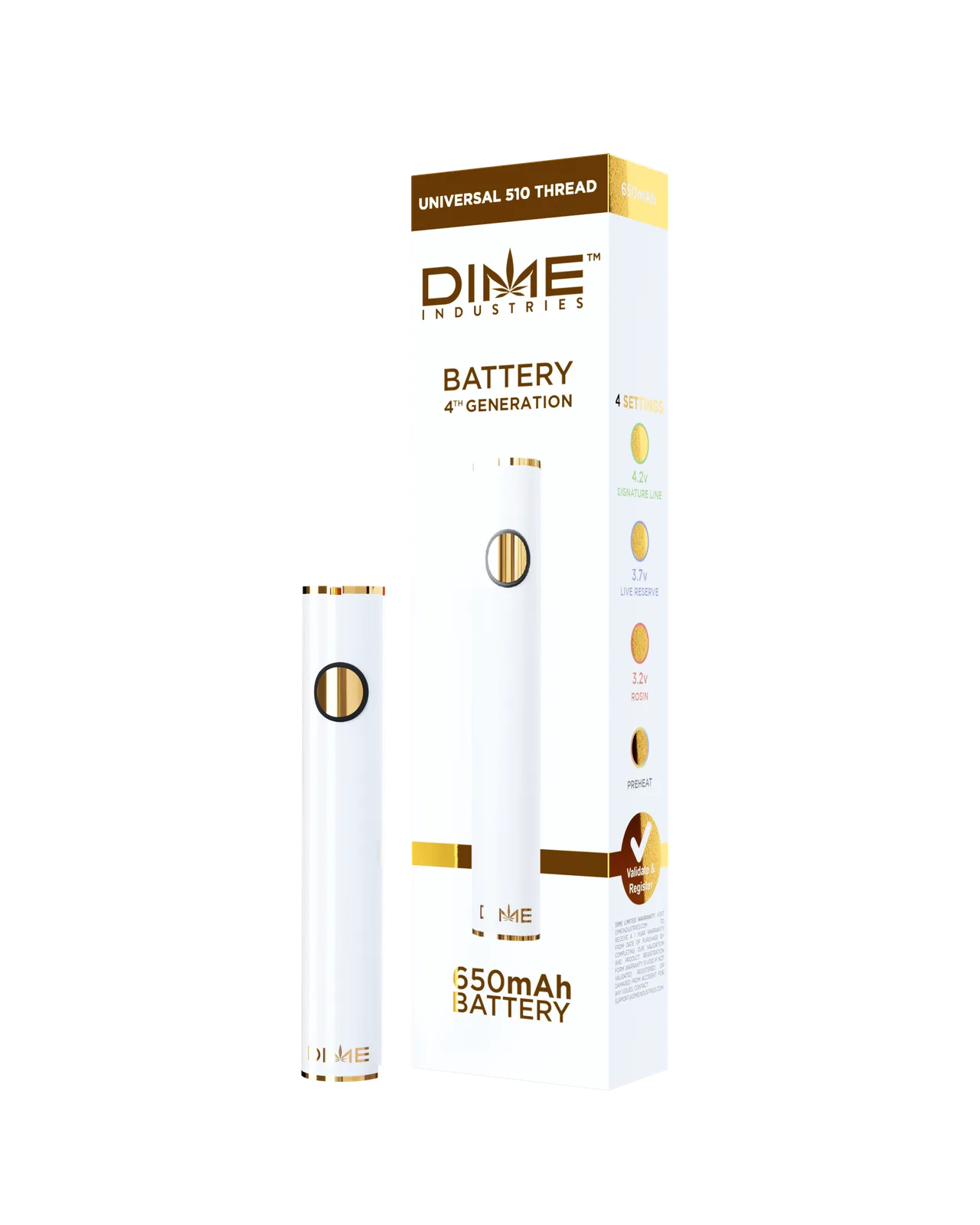 Dime Industries 4th Generation 510 Thread Battery (2022)