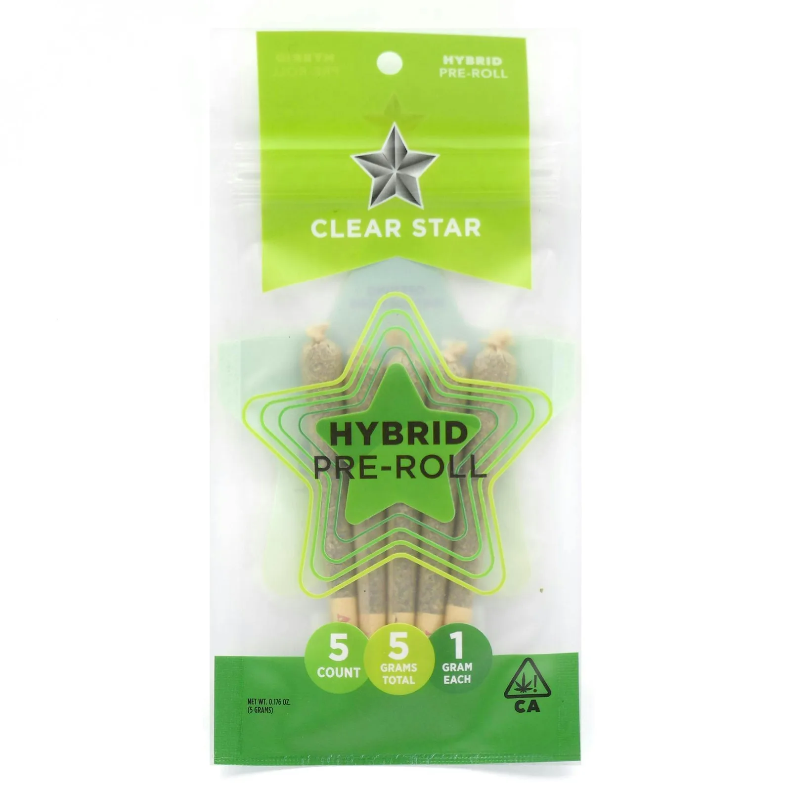Clear Star Hybrid 5 Pack Pre-Rolls**SPECIAL PRICING** - 5 Pack