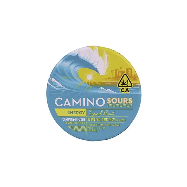 CAMINO: SOURS TROPICAL BURST ENERGY 2:1 THC:THCV 100MG 10 PACK