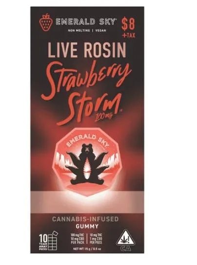 Emerald Sky - Strawberry Storm - Gummy - 100mg