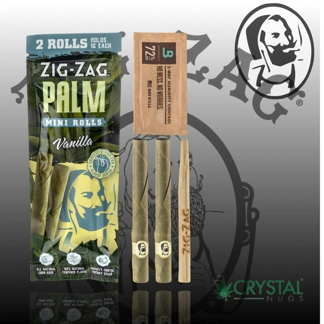 Zig-Zag Mini Palm Rolls Carton 2pk - Vanilla