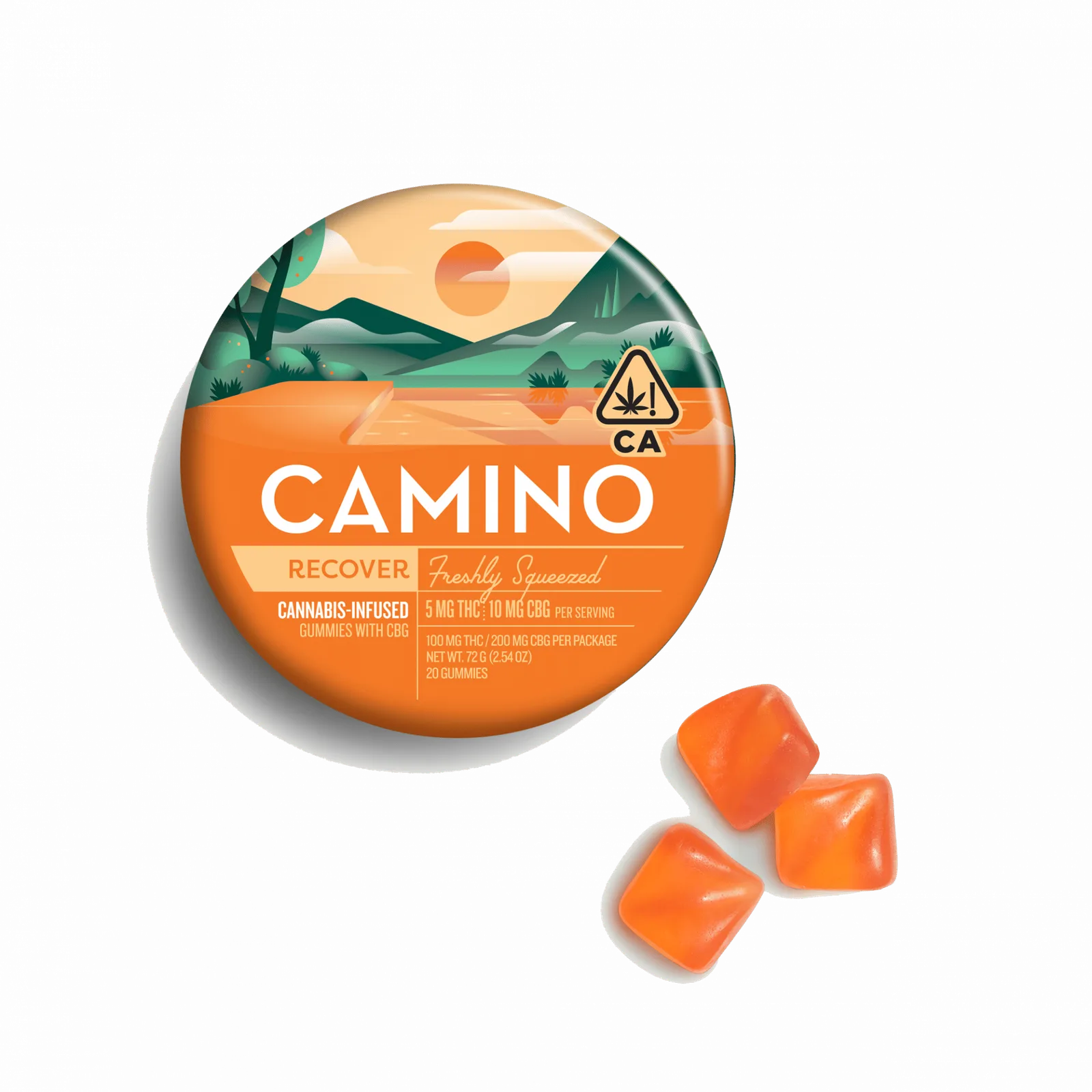 Kiva Confections - Camino Freshly Squeezed CBG 1:2 Recover Gummies