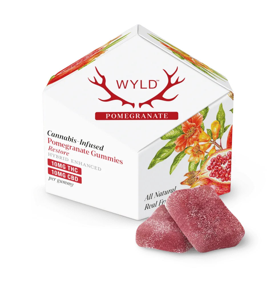 Wyld - Pomegranate Gummy 100:100mg. - CBD:THC