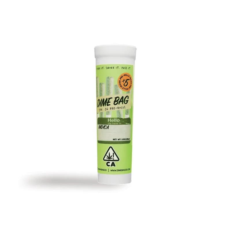 Dime Bag Space Cake Pre-Rolls Indica 2.5g ( 5pk )