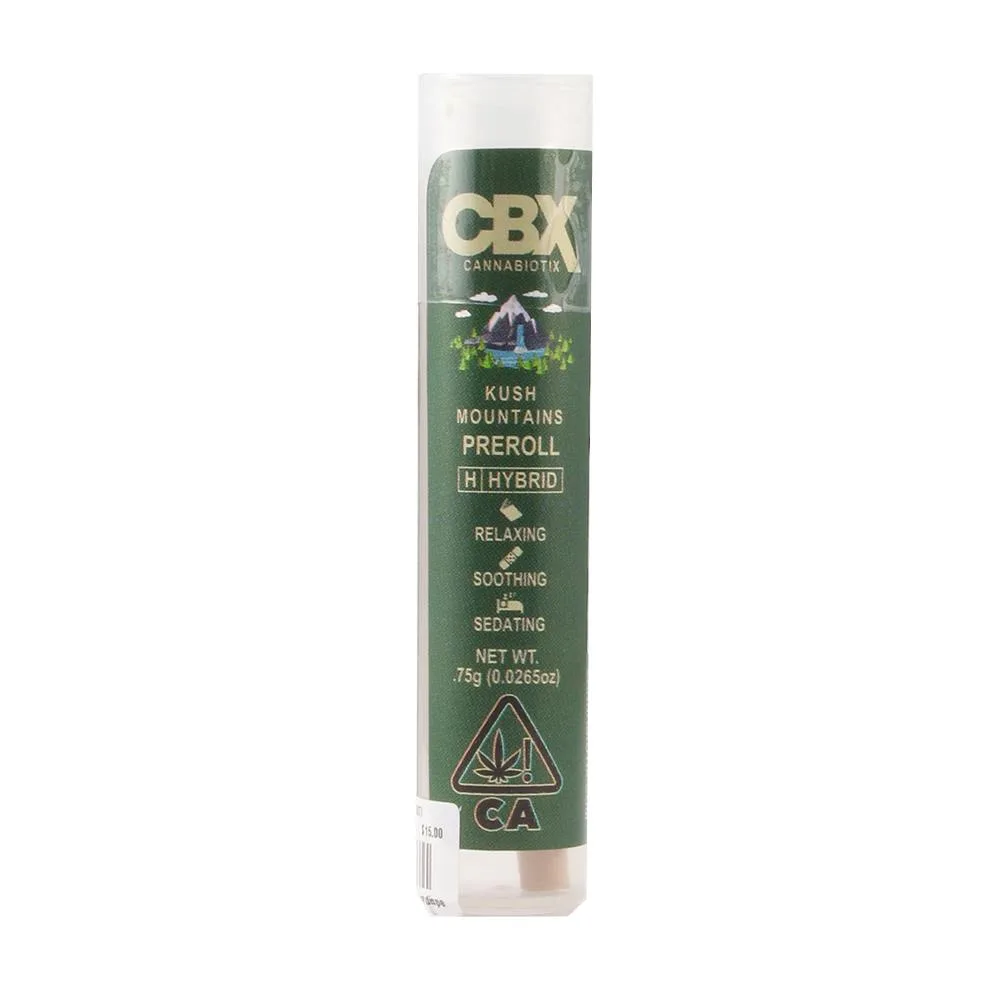 CANNABIOTIX: KUSH MOUNTAINS PREROLL .75G