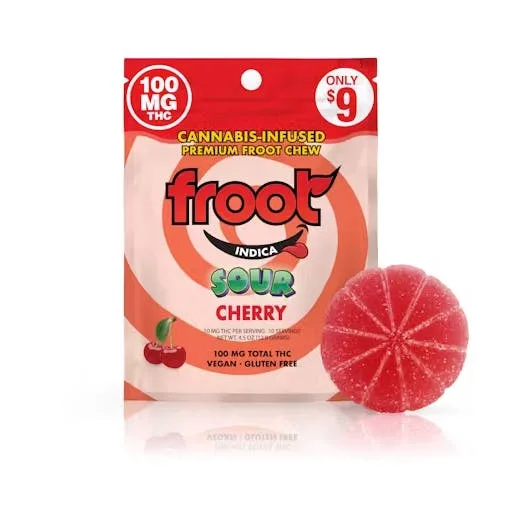 Froot | Sour Gummy | Cherry | 1 pack | 100mg | I