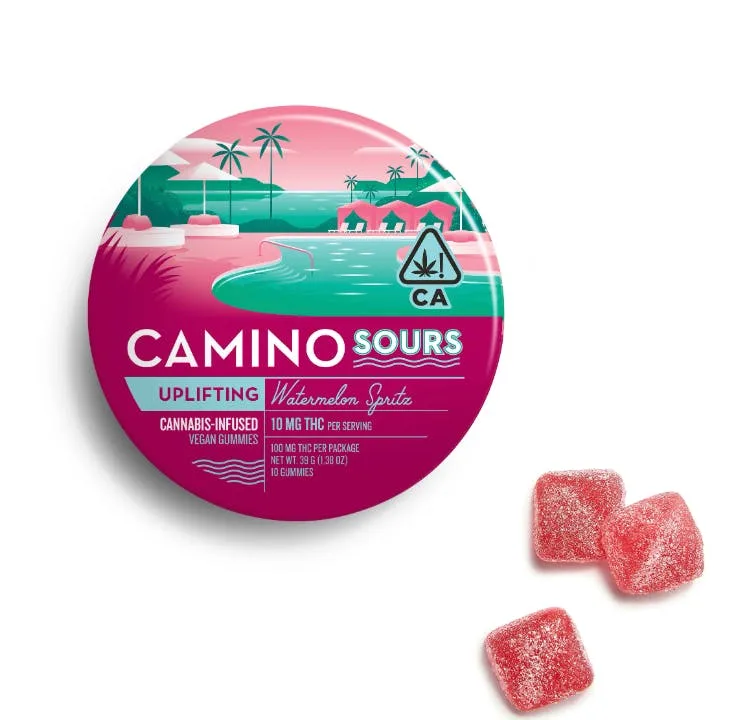 CAMINO - SOURS UPLIFTING WATERMELON SPRITZ GUMMIES 100MG