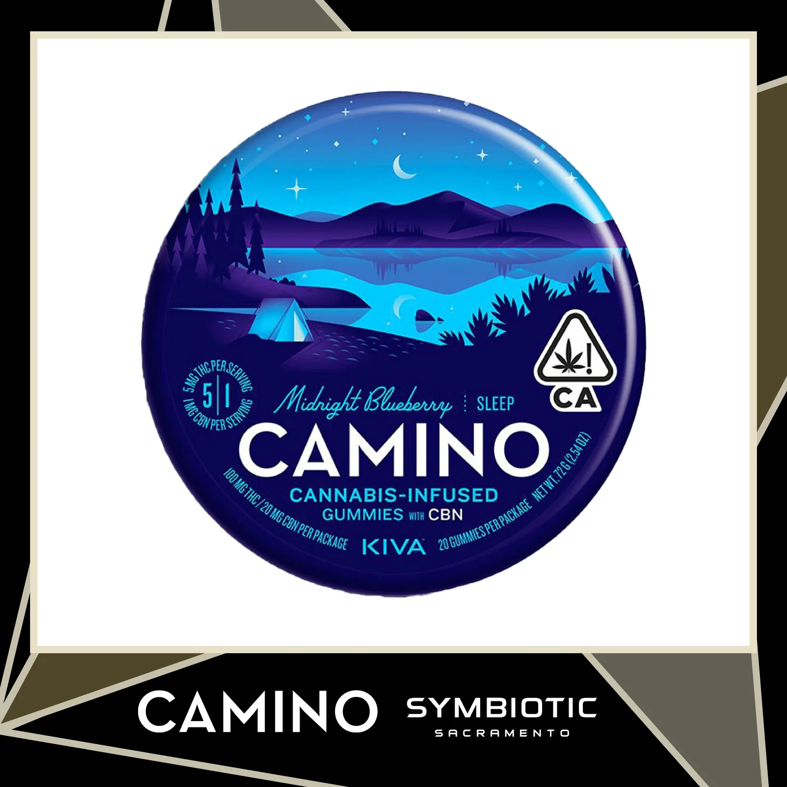 CAMINO | MIDNIGHT BLUEBERRY 5:1 (THC:CBN) | GUMMIES - 100 mg - 20 Pack