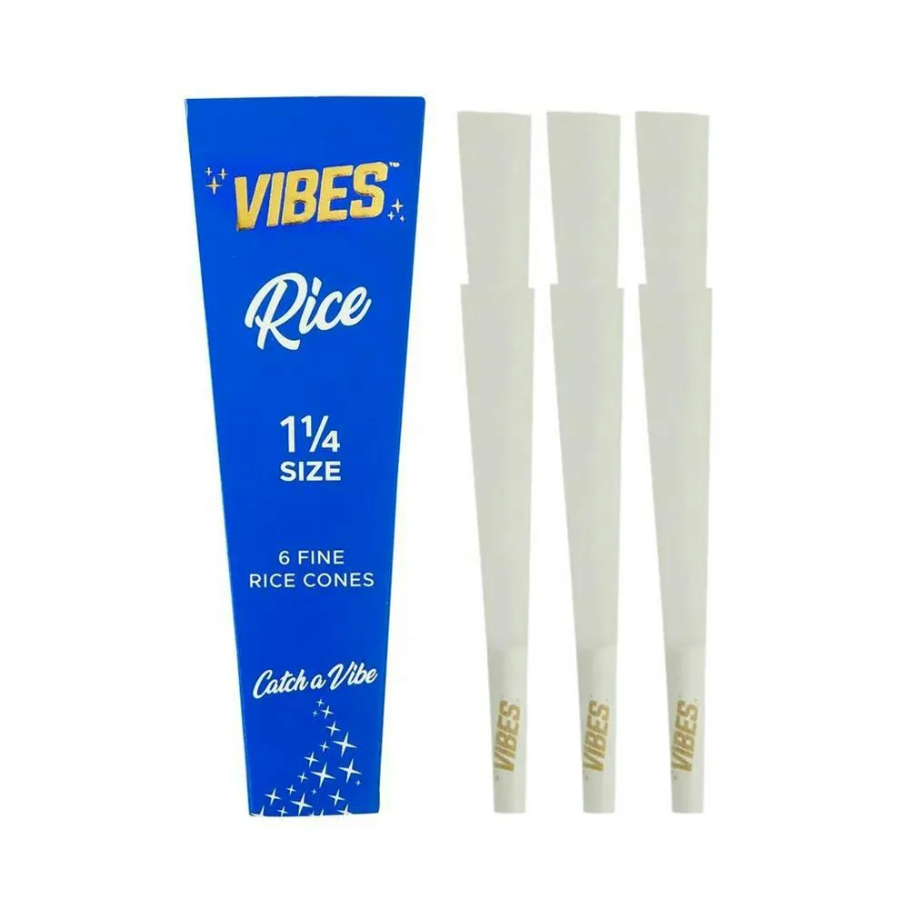 Vibes - 1 1/4 Blue Rice Coffin Cones (6PK) - 1¼