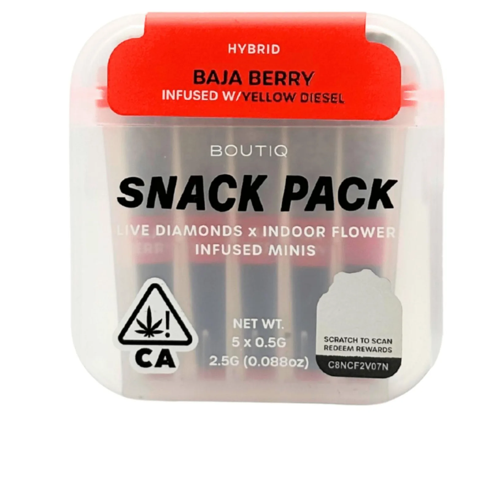 Boutiq - Baja Berry Infused 5 Pack Pre-Roll