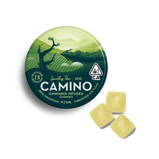 CAMINO - EDIBLE - 3:1 THC:CBD (20PK) - SPARKLING PEAR 'SOCIAL'
