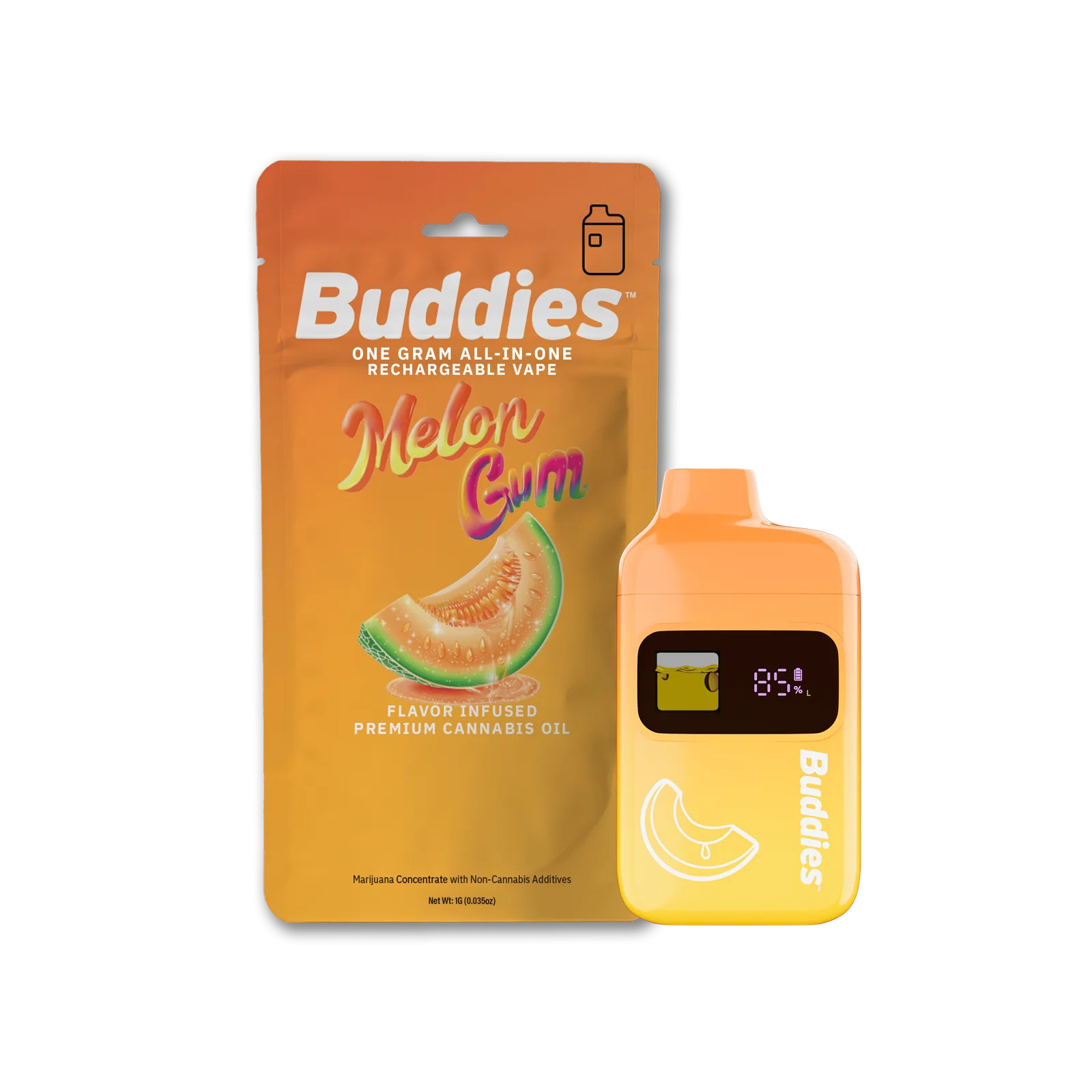 Buddies Melon Gum Disp 1g