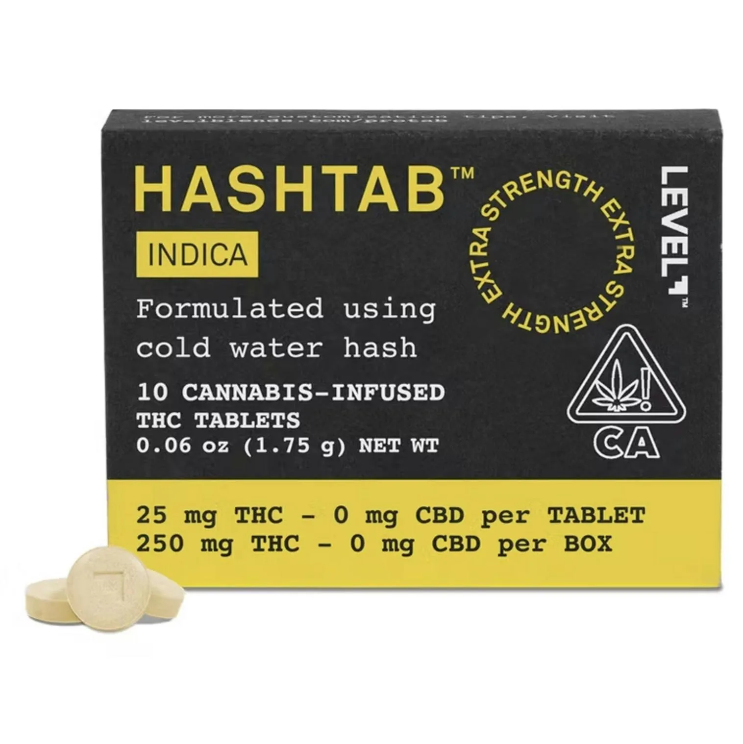 Level Hashtab - Indica 10pk 250mg