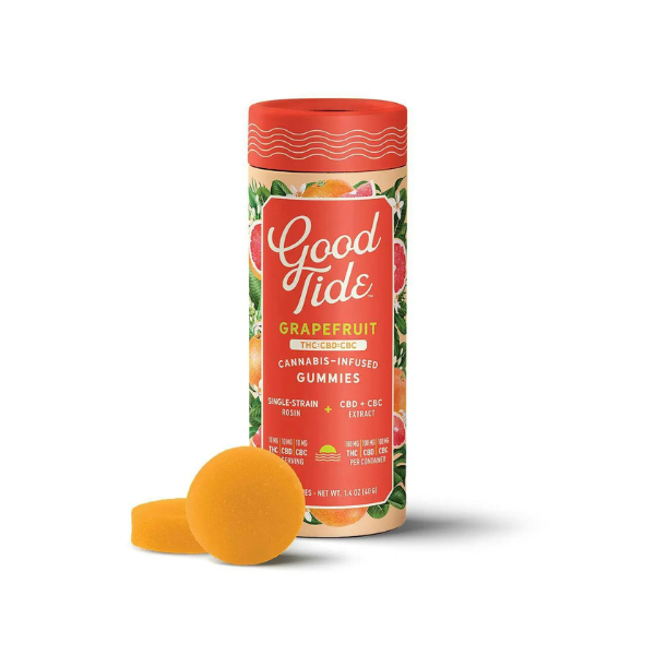 Good Tide Grapefruit Gummies 1:1:1 (THC:CBD:CBC) 100mg