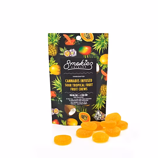 Smokies | Fruit Chews 100mg | THCV Sour Tropical Fruit (2:1)