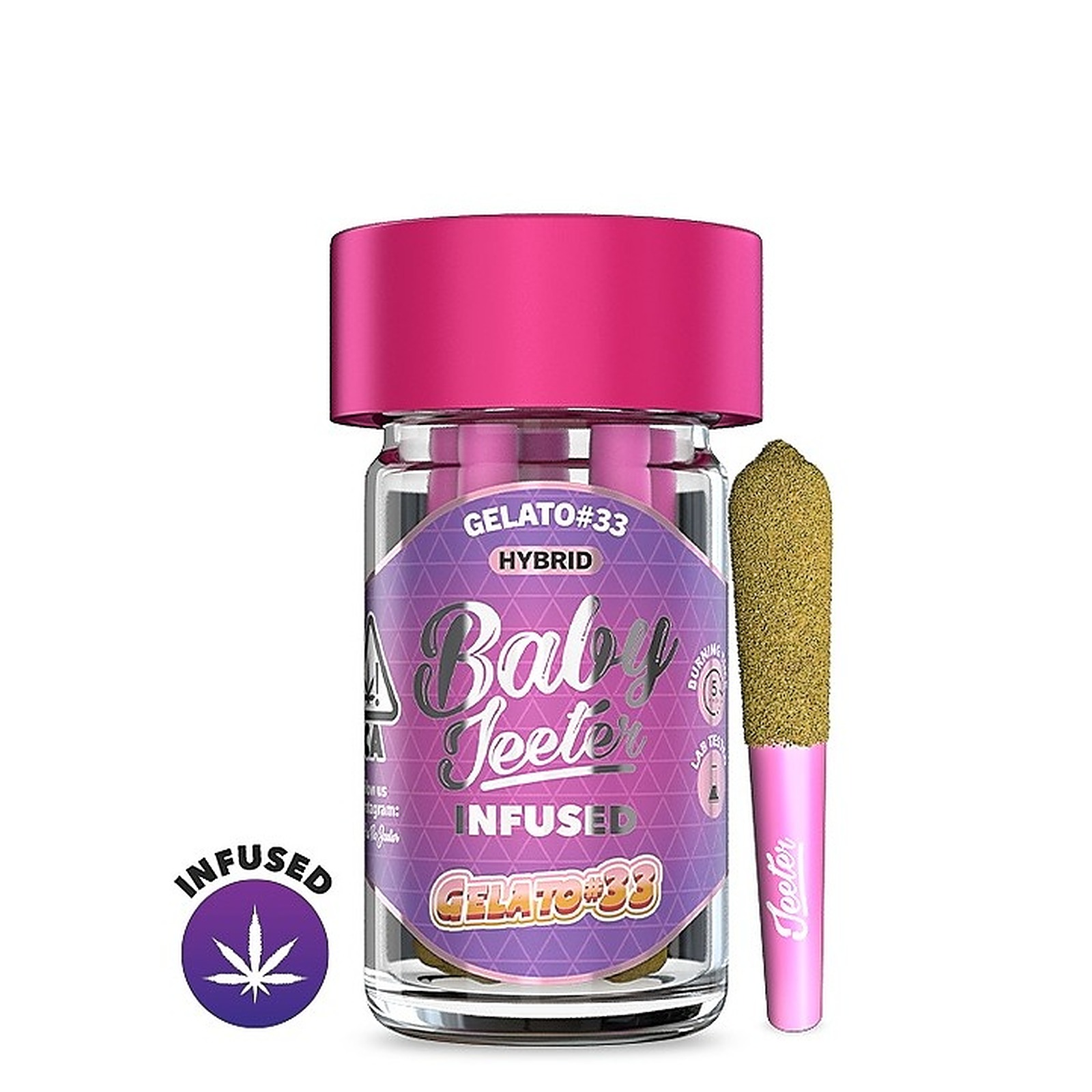 Jeeter | Gelato 5pk Pre-Roll (2.5g) | Hybrid | Infused Baby Jeeter |