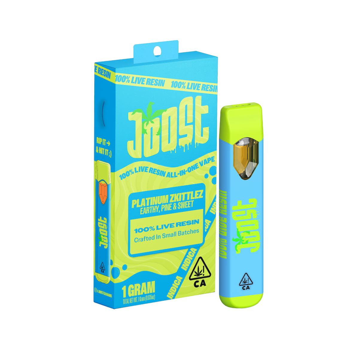 JOOST ~ Platinum Zkittlez ~ Indica ~ 100% Live Resin All-In-One Vape
