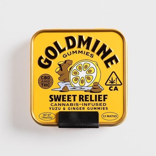 Goldmine Gummies | Sweet Relief Yuzu & Ginger | 100mg | 10ct | 10mg/ea