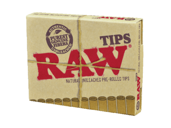 RAW - ROLLING PAPERS - PREROLLED TIPS - 20PK