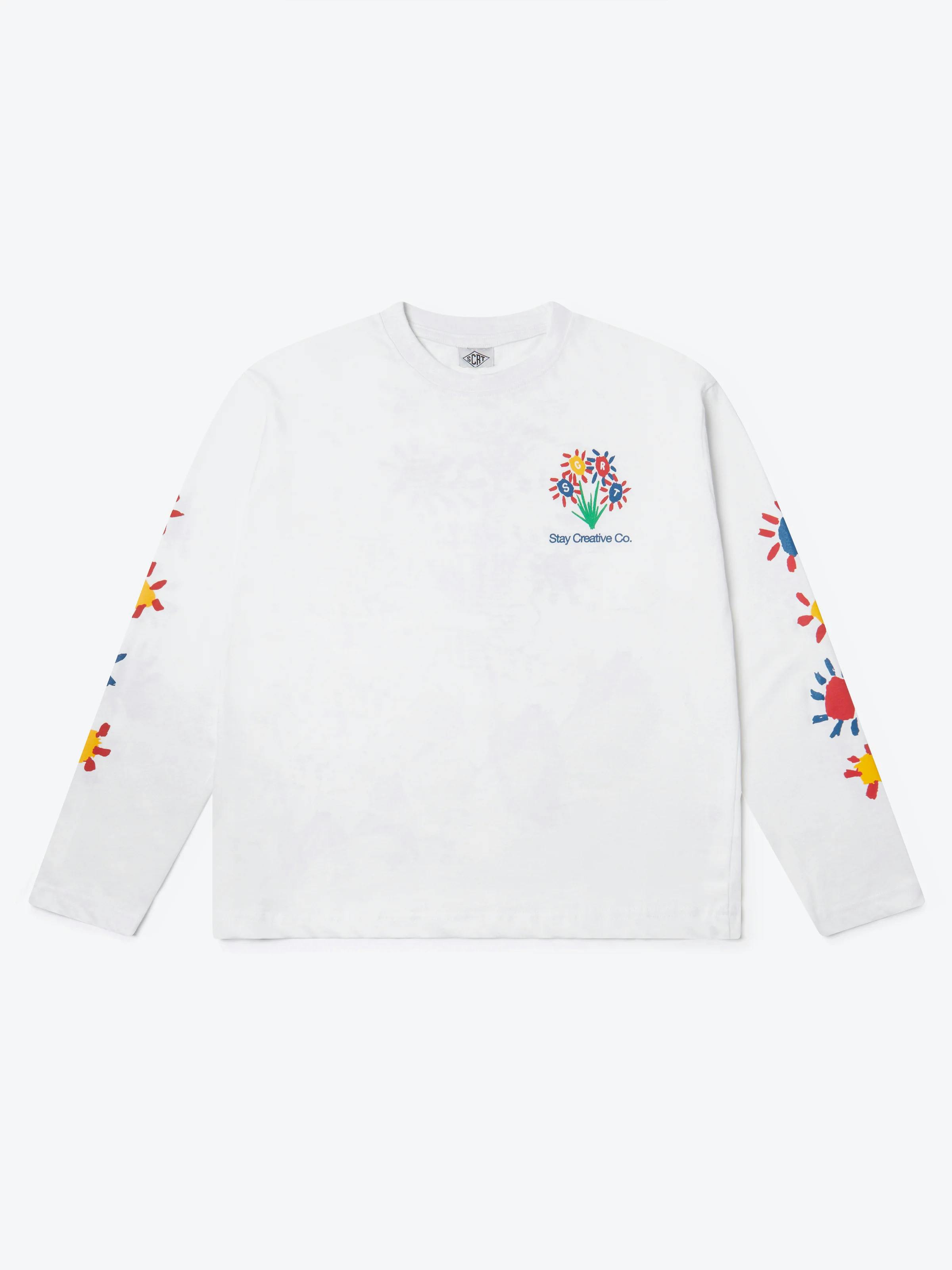 Cookies - Flower Long Sleeve - Tee - White