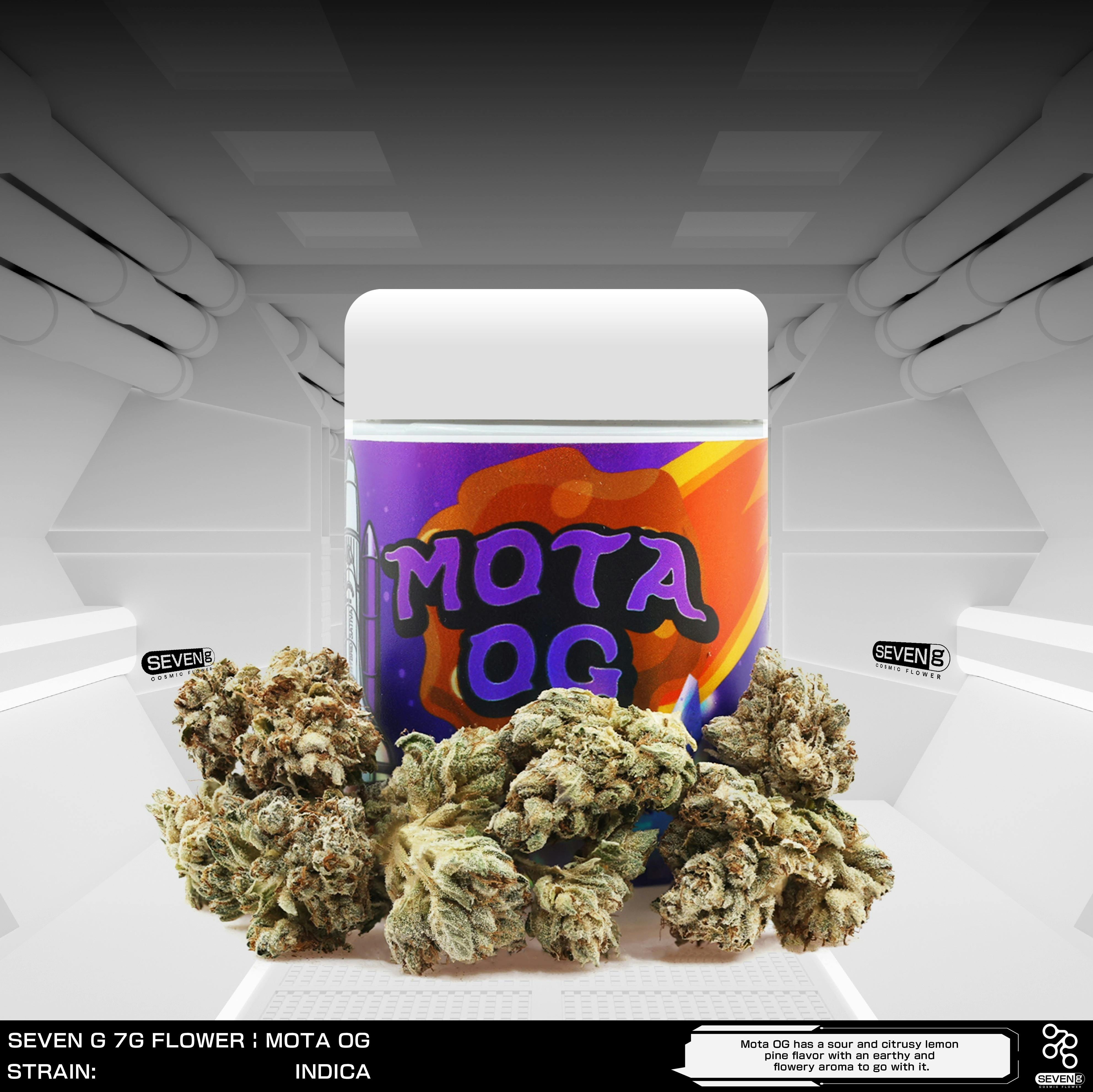 Mota OG Indica 7 gram jar by Seven G