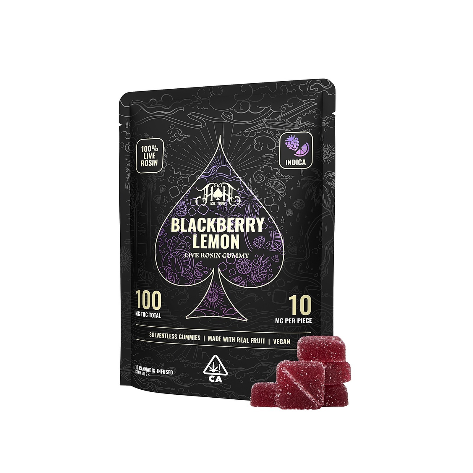 Blackberry Lemon 100mg Live Rosin Gummies