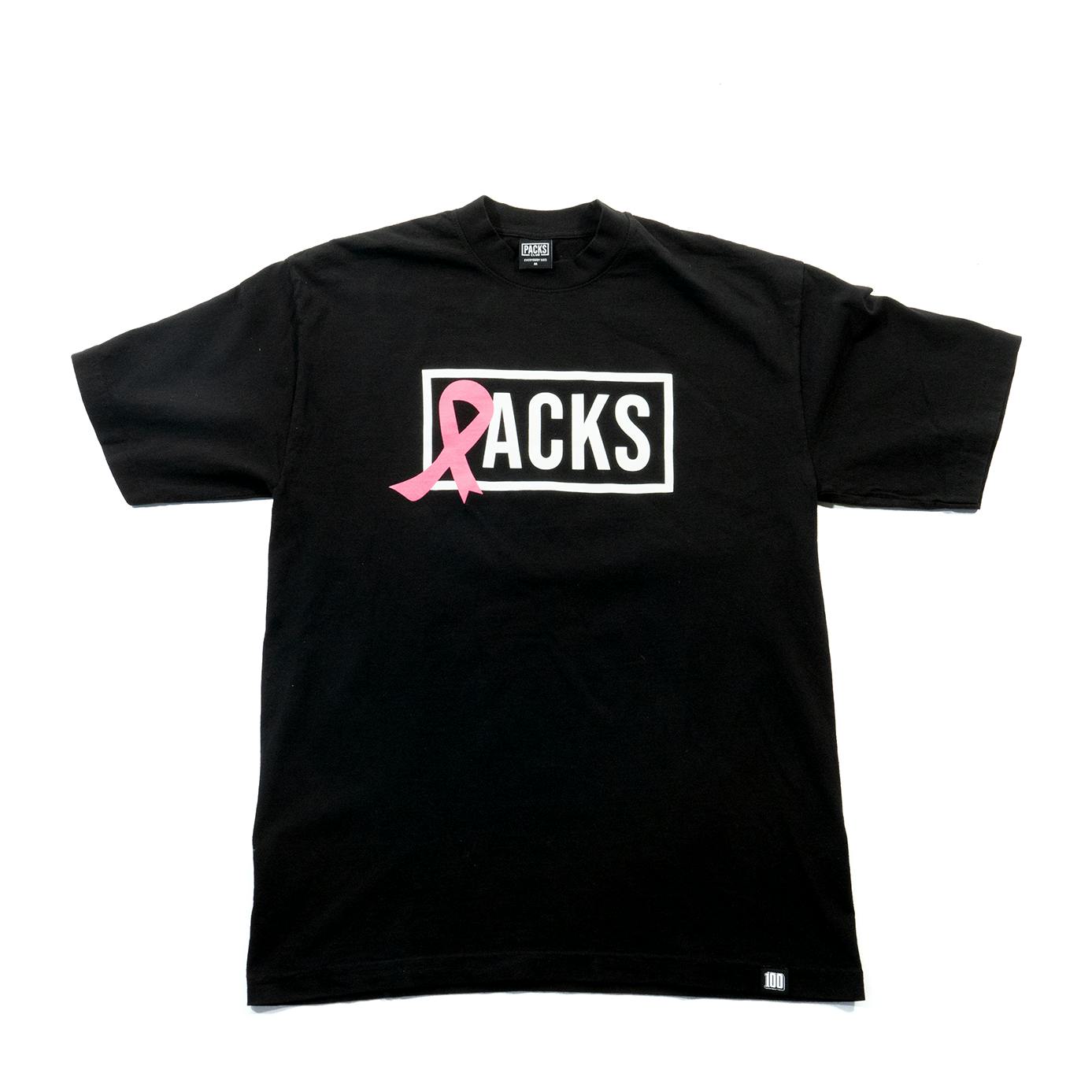 100PACKS - Breast Cancer Awareness - Black - L | Apparel