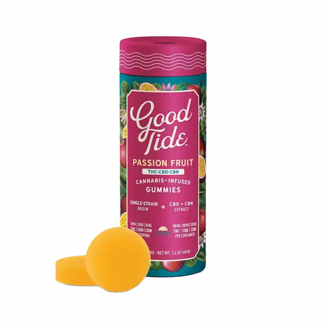 Passion Fruit Solventless Hash Gummies | Sleep - 1:1:1 THC:CBD:CBN