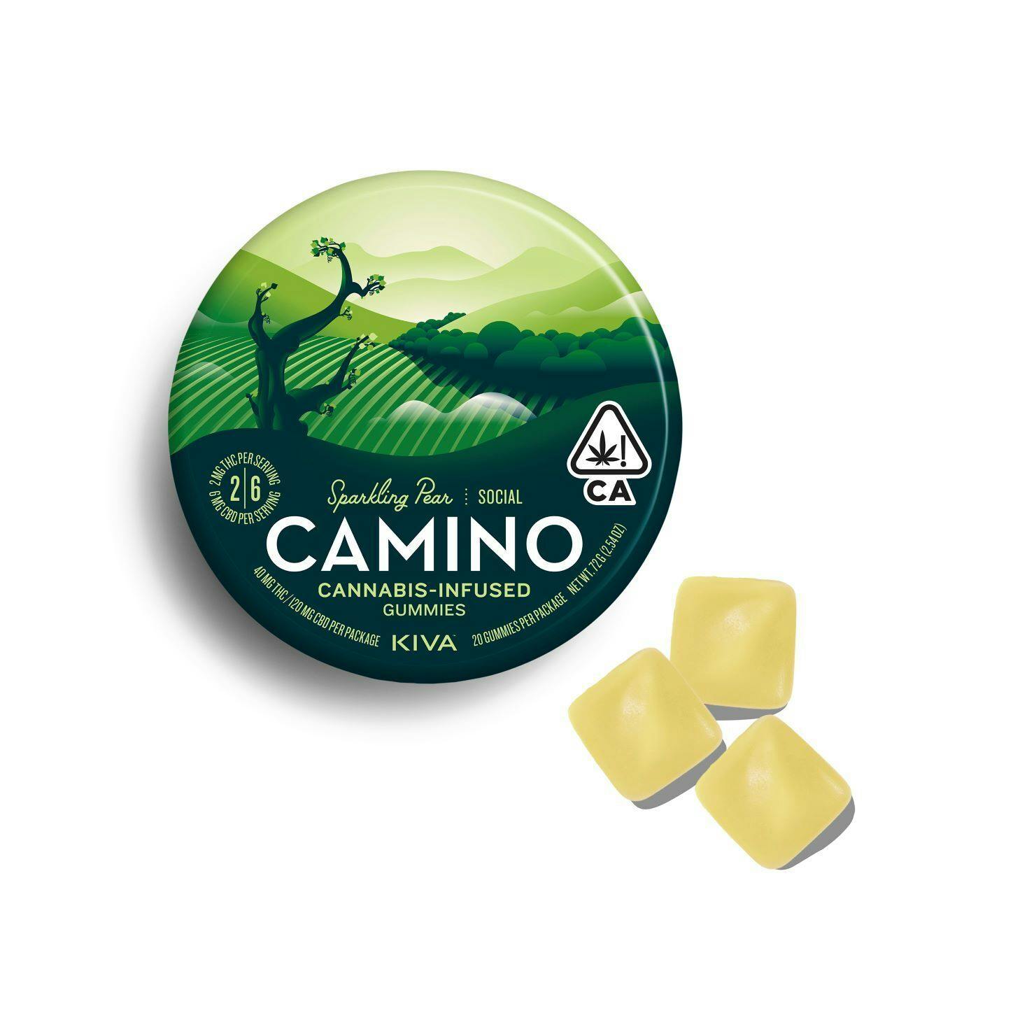 Camino - 100mg Gummies - Sparkling Pear 3:1 CBD THC