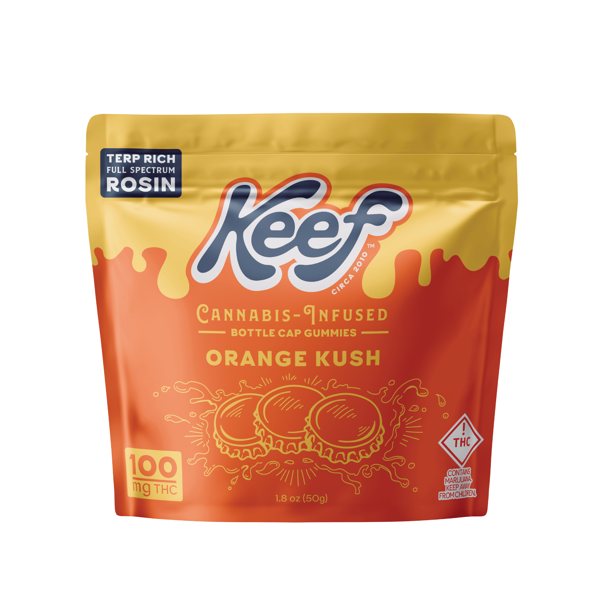 Keef Bottle Cap Gummies Orange Kush