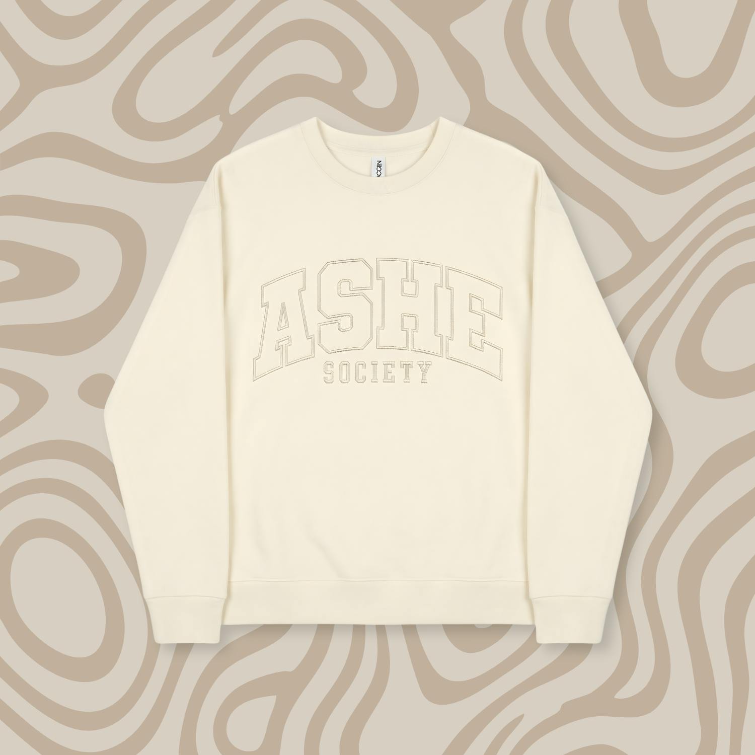 ASHE Crewneck Logo Sweater - Cream