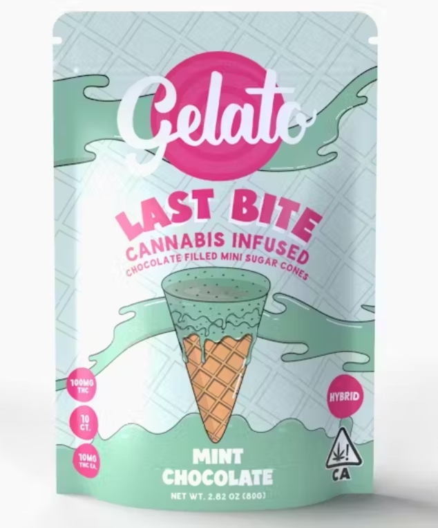 Gelato - Hybrid Last Bite Mint Chocolate Sugar Cones 100mg