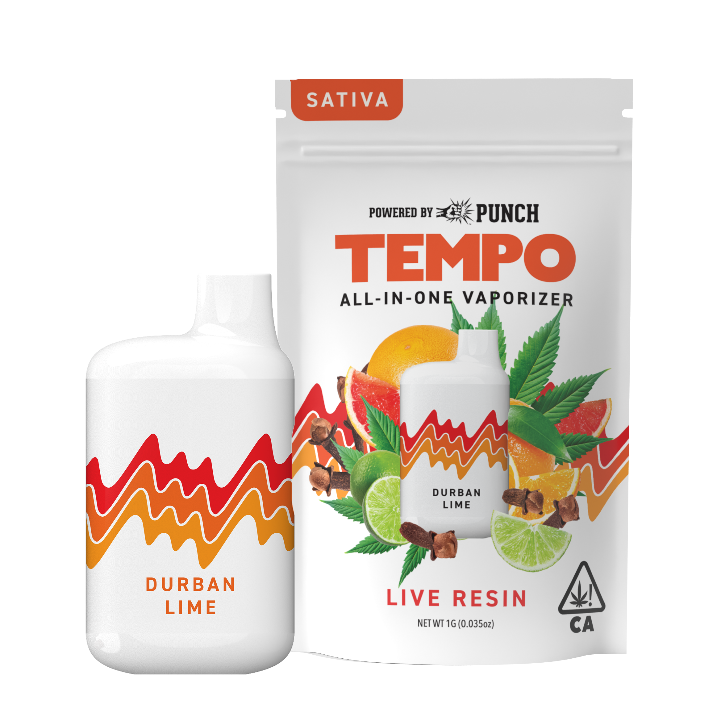 Tempo - Live Resin AIO Vape - Durban Lime (Sativa) - (1g)