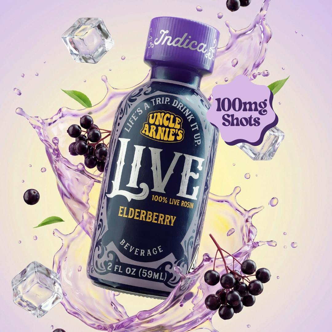 Uncle Arnie's | Elderberry 100% Live Rosin | Non-Carbonated | 100mg | 2oz