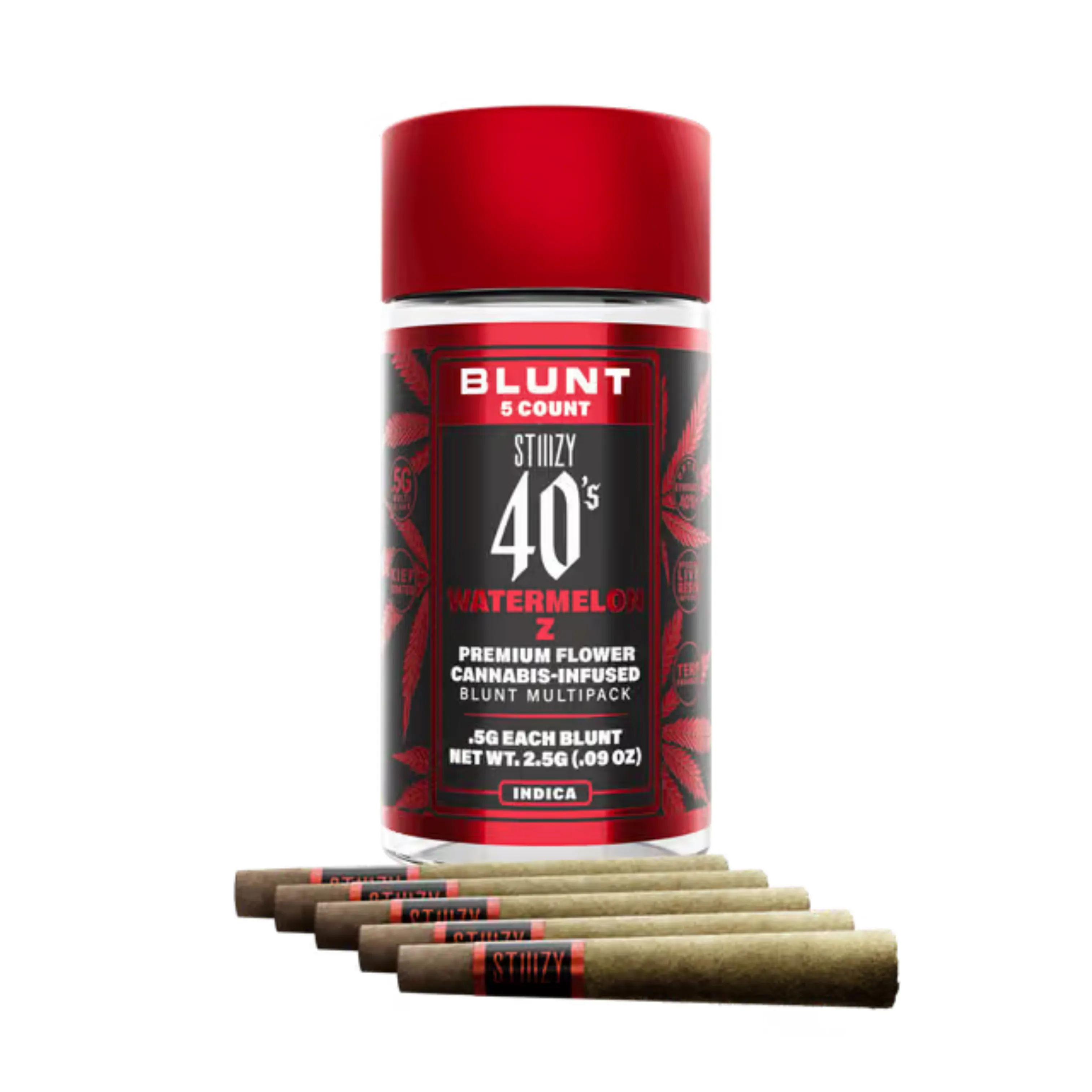 40's | Watermelon Z Infused Mini Blunts 5-Pack - 2.5g
