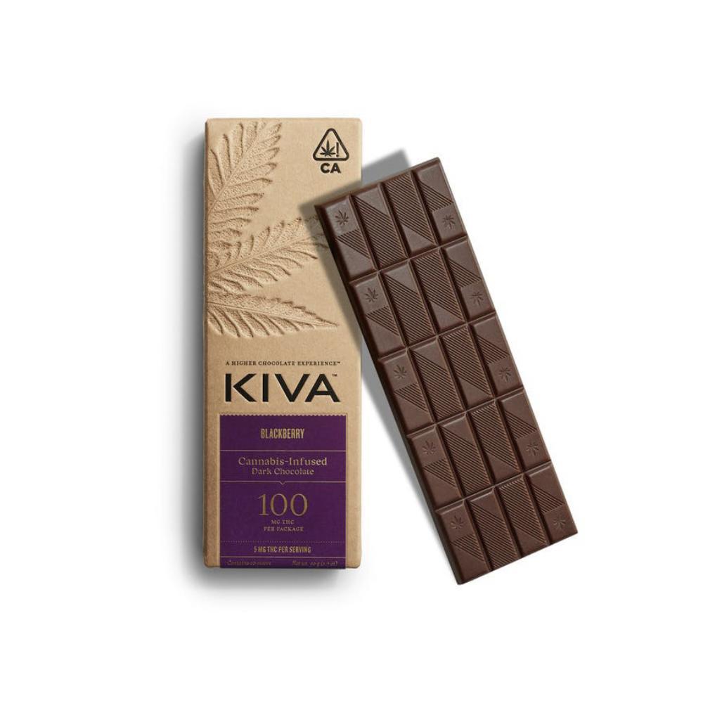 KIVA | Chocolate 100mg | Dark Chocolate Blackberry