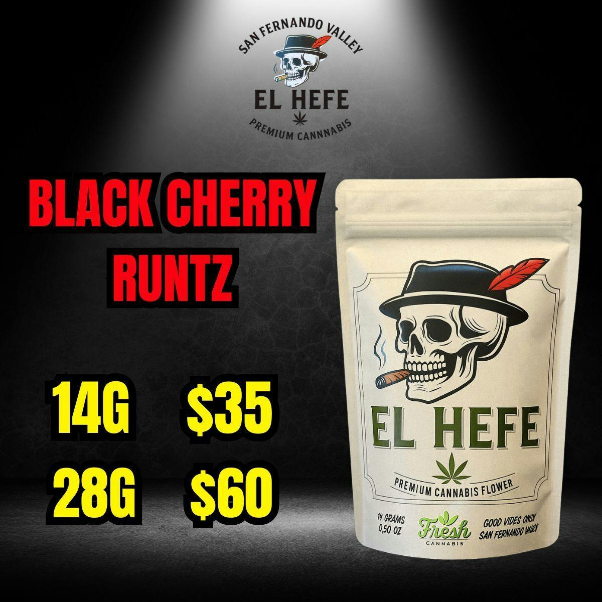 EL HEFE BLACK CHERRY RUNTZ 14G