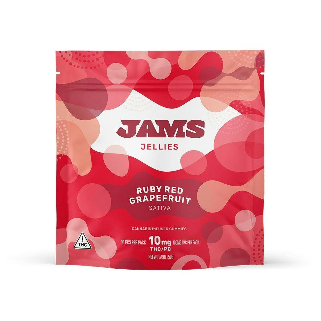 JAMS Ruby Red Grapefruit Gummies 10mg ea | 10-Pack