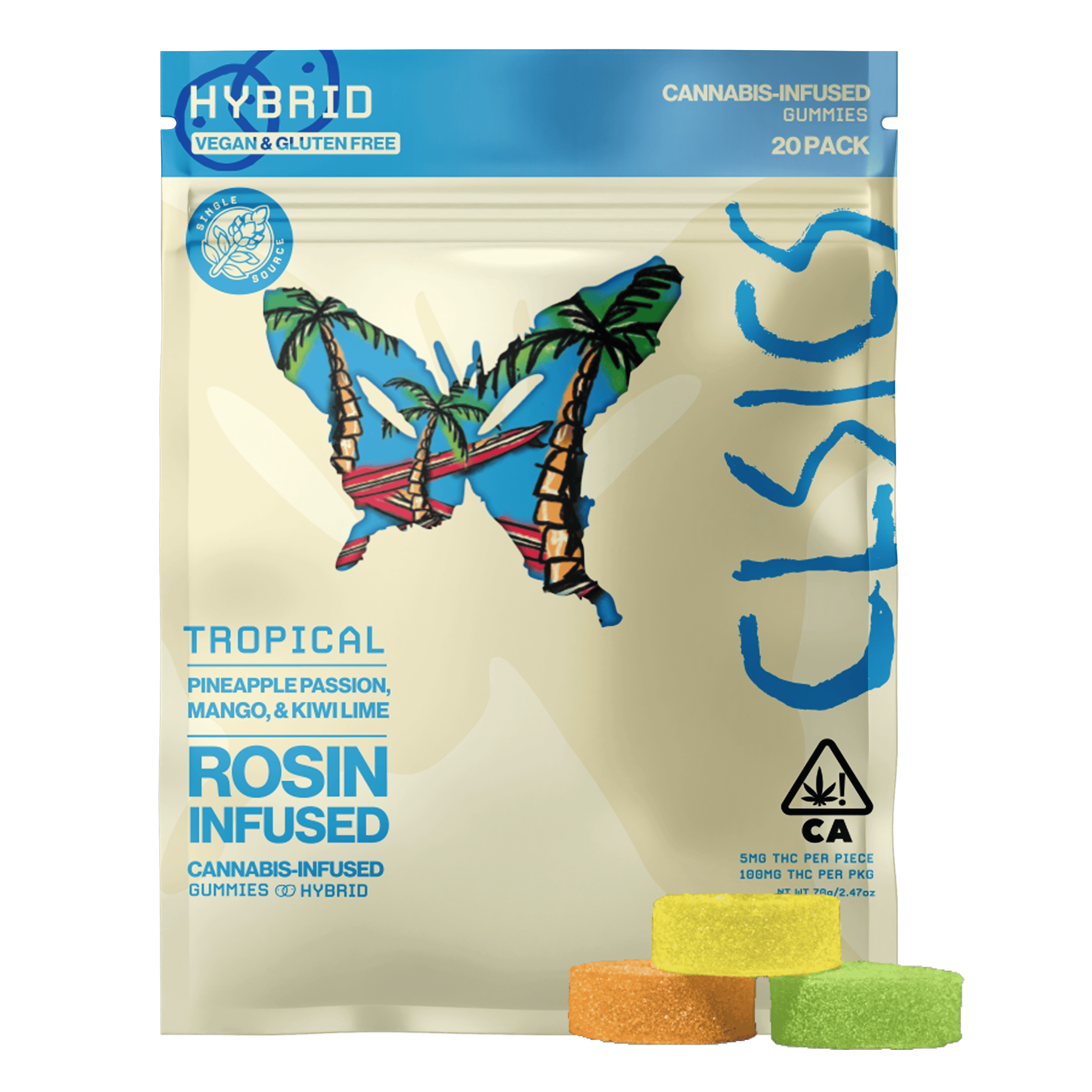 Tropical Hybrid 20Pk Gummies - LIVE ROSIN INFUSED PARTY PACK