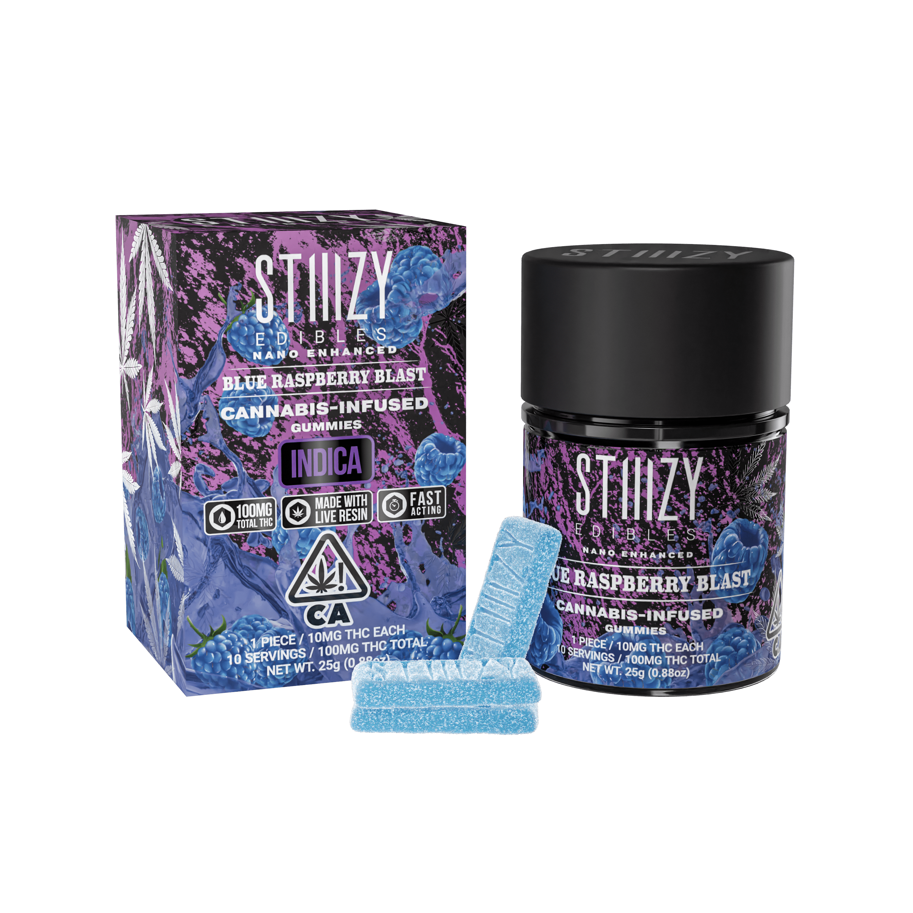 Stiiizy | Gummy 100mg | Blue Raspberry Blast