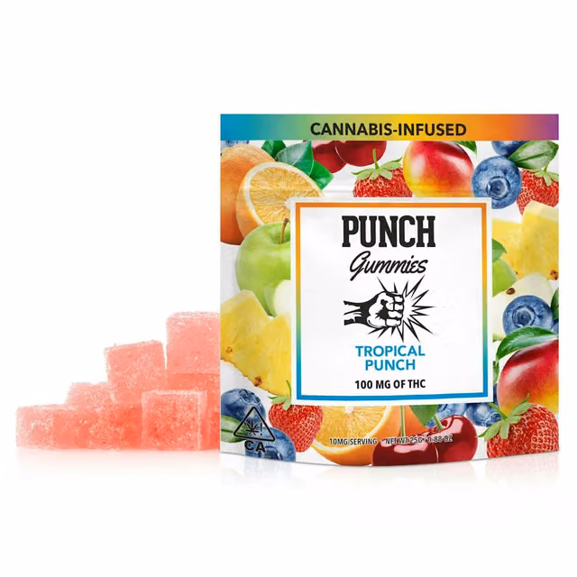 TROPICAL PUNCH 100MG GUMMIES