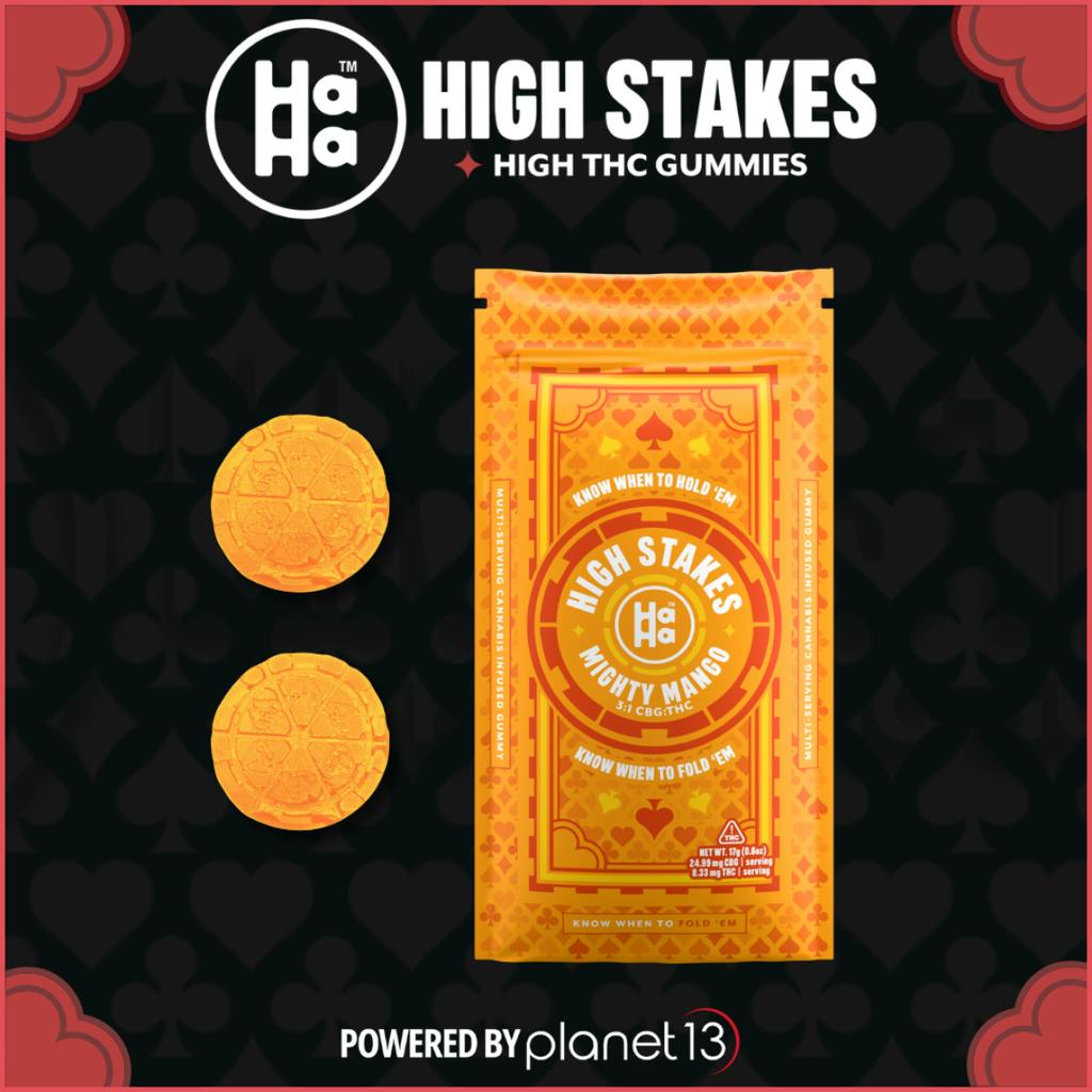 HaHa Mighty Mango Ratioed Gummies 50mg ea | 2-Pack | 3:1 THC:CBD