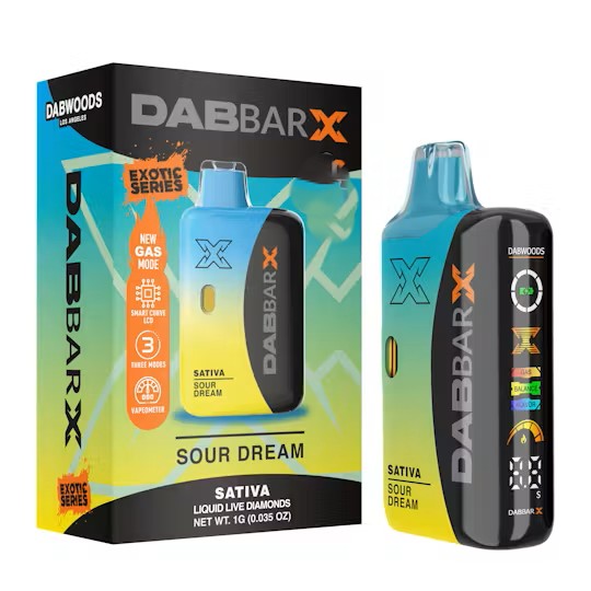 Dabwoods Dab Bar X | Sour Dream Liquid Live Diamond Disposable 1g