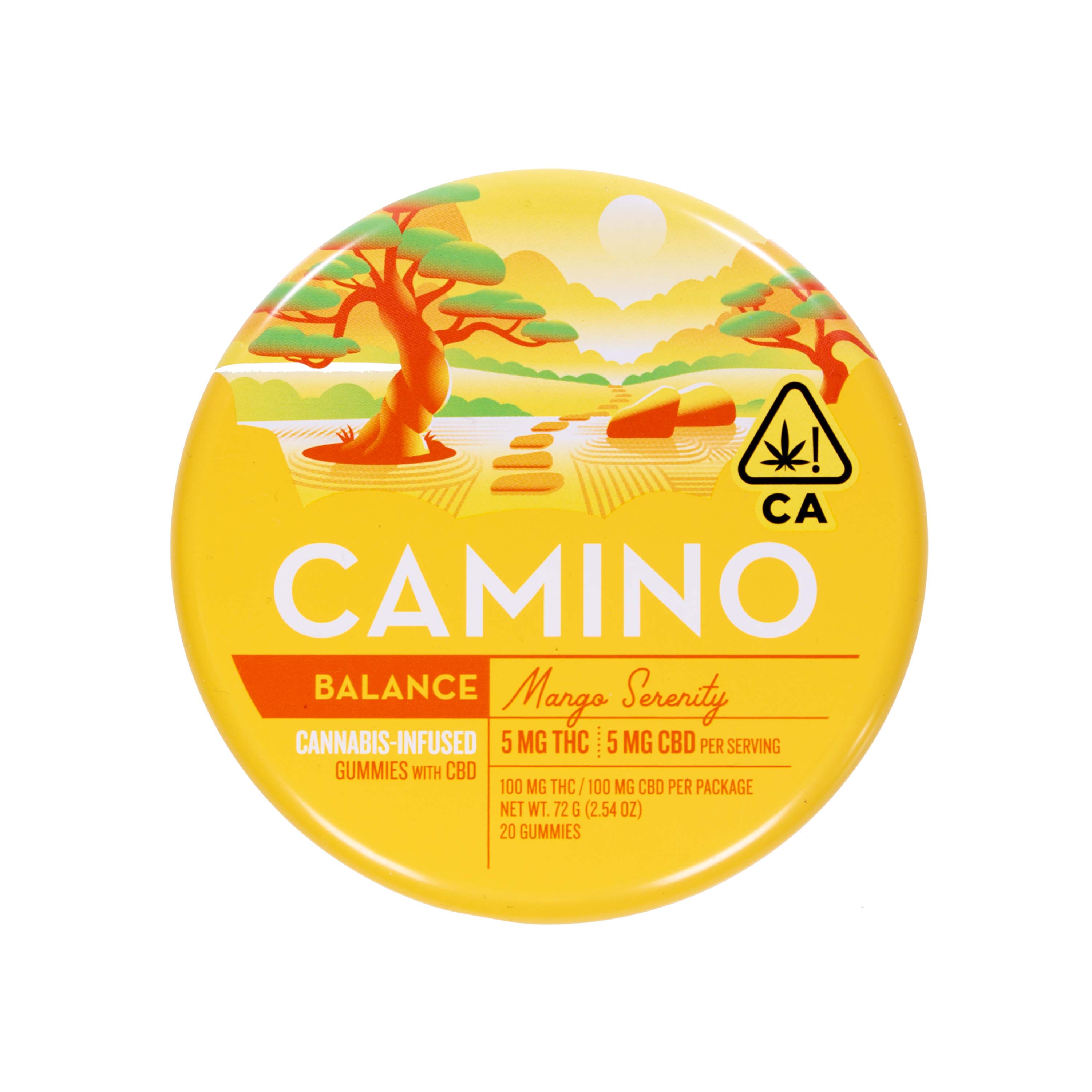 Camino | Balance Mango Serenity Gummies (1:1 - THC:CBD 200mg Total)